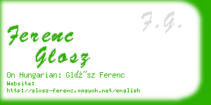 ferenc glosz business card